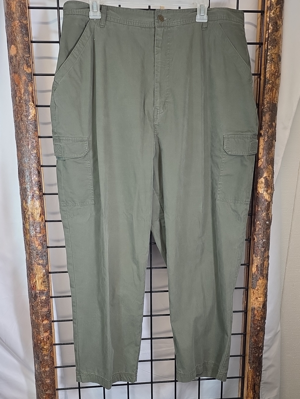 Cherokee Olive Cargo Pants with Flap Pockets